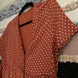 Oversized polka dot dress